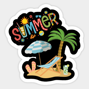 Summer at the beach Sticker